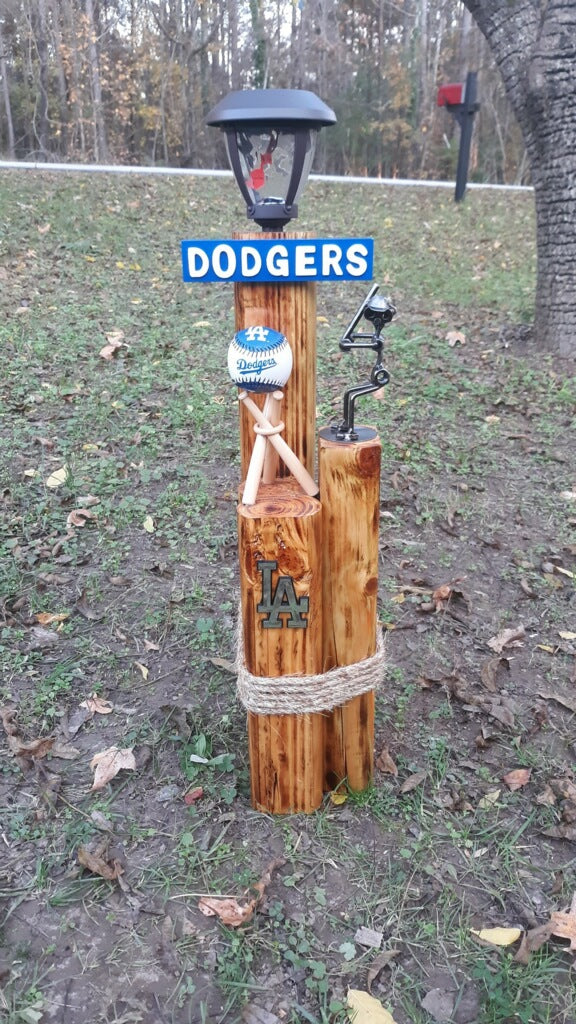 Large Dodgers Post